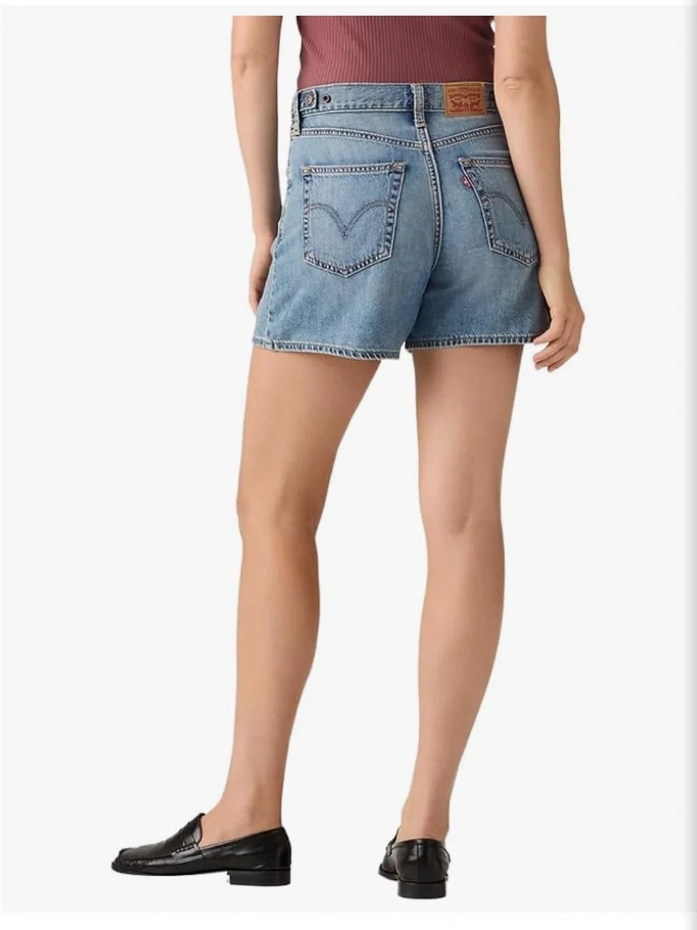 Levi's Cinch Waist Mid Thigh Denim Shorts - 26